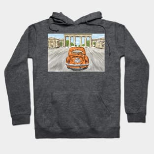 Classic car dark orange Hoodie